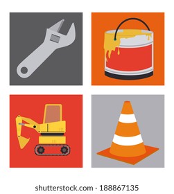 Tools design over white background, vector illustration