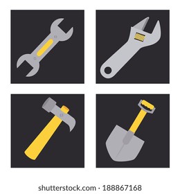 Tools design over white background, vector illustration