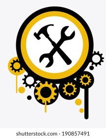 Tools design over white background, vector illustration