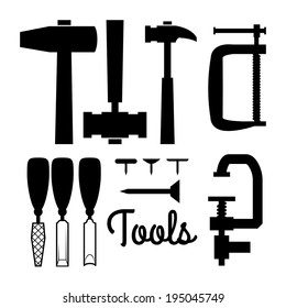 Tools design over white background, vector illustration