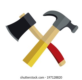 Tools design over white background, vector illustration