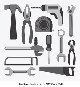 Tools design over white background, vector illustration
