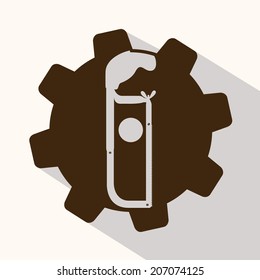 Tools design over white background, vector illustration