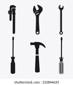 Tools design over white background, vector illustration.