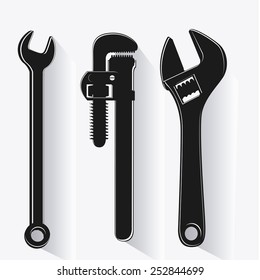 Tools design over white background, vector illustration.