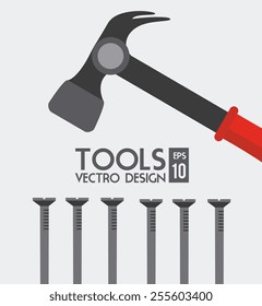 Tools design over white background, vector illustration.