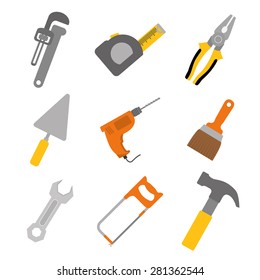 Tools design over white background, vector illustration.