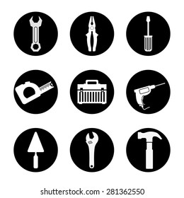 Tools design over white background, vector illustration.