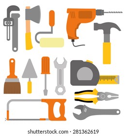 Tools design over white background, vector illustration.