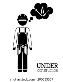 Tools design over white background, vector illustration