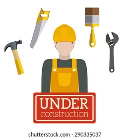 Tools design over white background, vector illustration