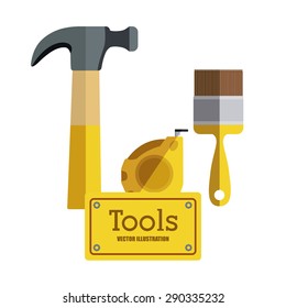 Tools design over white background, vector illustration