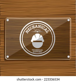 Tools design over wooden background, vector illustration 