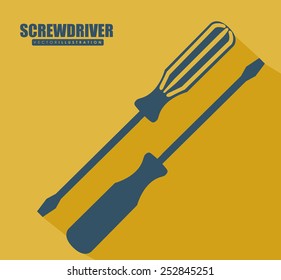 Tools design over yellolw background, vector illustration.