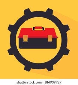 Tools design over yellow background, vector illustration