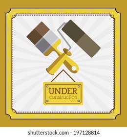Tools design over yellow background, vector illustration
