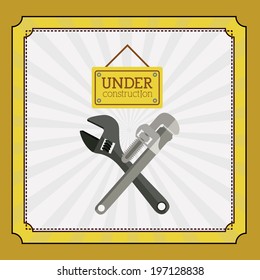 Tools design over yellow background, vector illustration