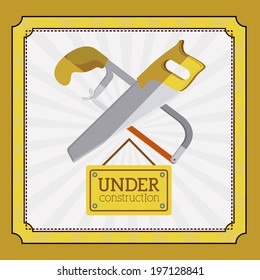 Tools design over yellow background, vector illustration