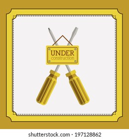 Tools design over yellow background, vector illustration