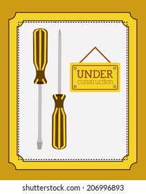 Tools design over yellow background, vector illustration