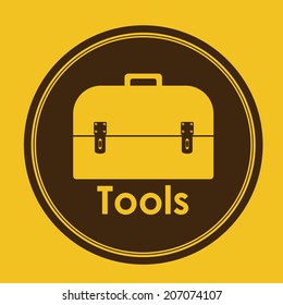 Tools design over yellow background, vector illustration