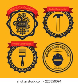 Tools design over yellow background, vector illustration 