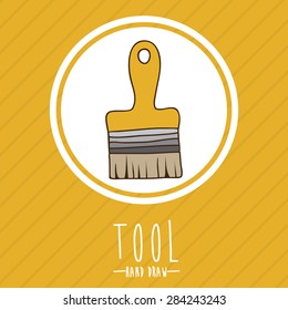 Tools design over yellow background, vector illustration