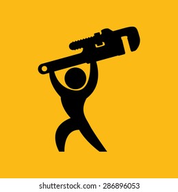 Tools design over yellow background, vector illustration
