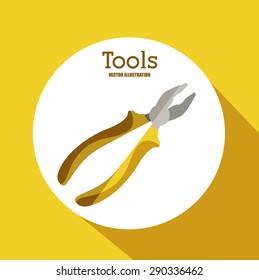Tools design over yellow background, vector illustration
