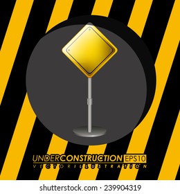 Tools design over yellow and  black stripes background,vector illustration.