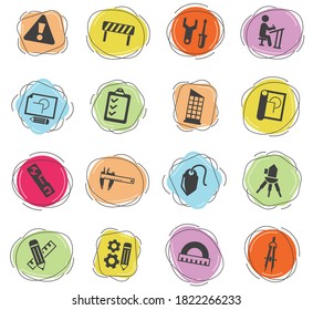 tools for development and industrial design vector icons for web and user interface design