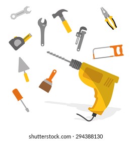 Tools digital design, vector illustration eps 10.