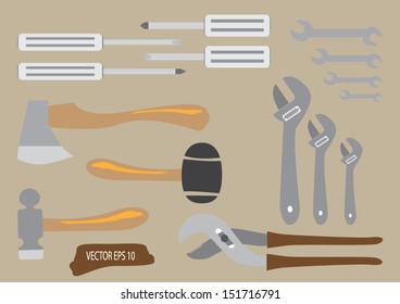 Tools for DIY job, vector eps 10
