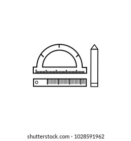 tools for drawing icon on white background
