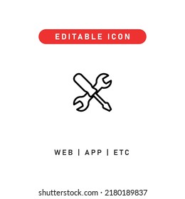 tools editable stroke icon, outline icon for web, app, presentation, etc 