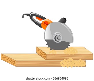 Tools electric cutter on white background is insulated