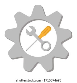 Herramientas equipo icono ilustración vectorial diseño mecánico