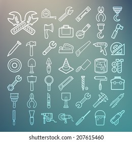  Tools and Equipment icons Set 