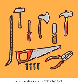tools equipment package stickers