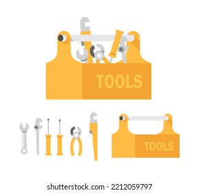 tools and equipment - screwdriver, wrench, spanner, pliers, monkey wrench, gas wrench