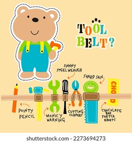 Tools equipment set Cartoon  , saw, scissors, hammers, screwdriver, wrench ,Vector illustration. 