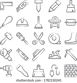 Paquete Iconos de línea de herramientas y equipos 