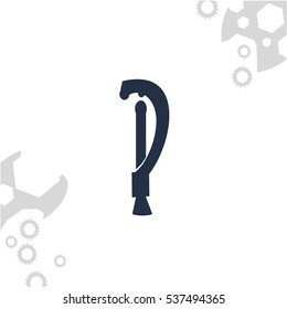 tools in form of Russian letter on white background with tools