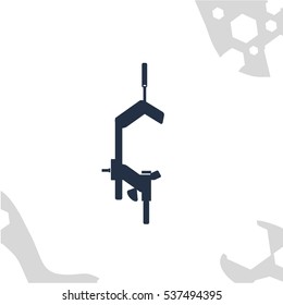 tools in form of Russian letter on white background with tools