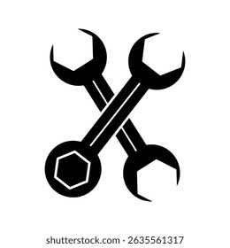 tools free icon white on background