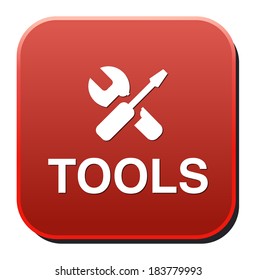 tools glossy icon on white background