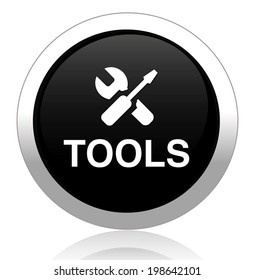 tools glossy icon on white background