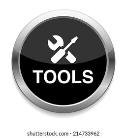 tools glossy icon on white background