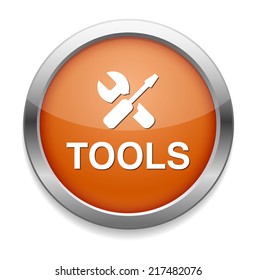 tools glossy icon on white background
