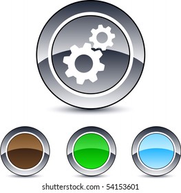 Tools glossy round web buttons.